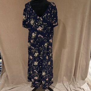 Old Navy Navy Floral Maxi Dress
